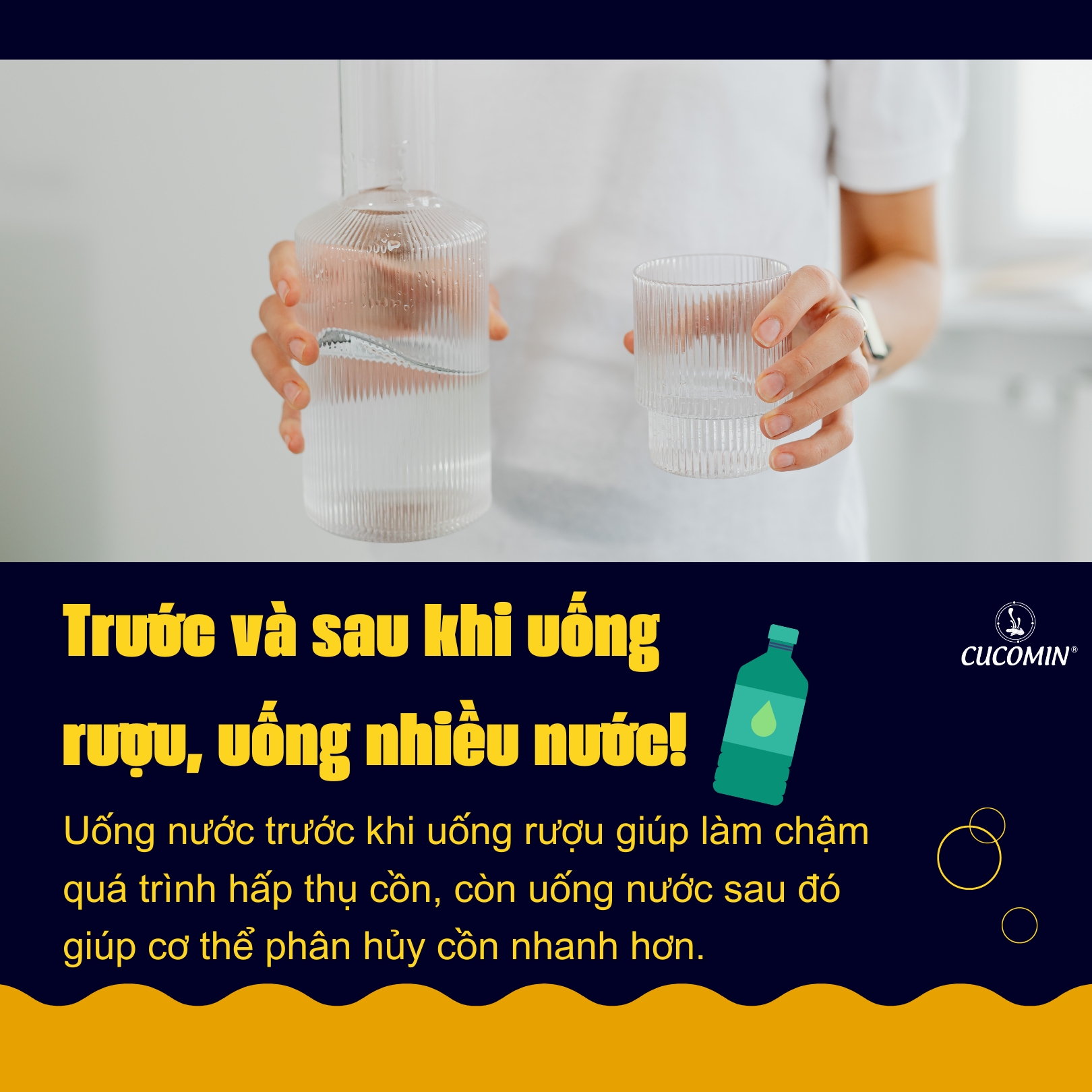 Uống nước nhiều giúp giảm say rượu